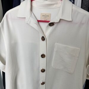 Sezane Laurine Shirt Écru. - Size S